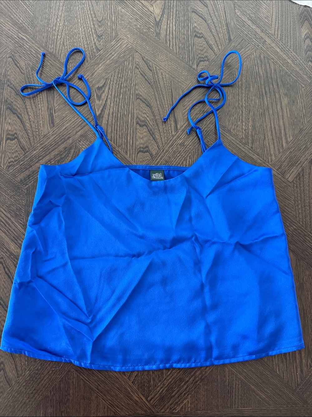 wild fable Royal Blue Tie-Shoulder Cami
